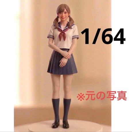 1/64 フィギュア　女子高生　フィギュア　JK ミニカー　トミカ　ジオラマ