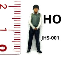 HOゲージ　JHS-001　男子高校生　高校生　フィギュア　ミニチュアイメージ　リアルフィギュア　鉄道模型　ジオラマ　レイアウト