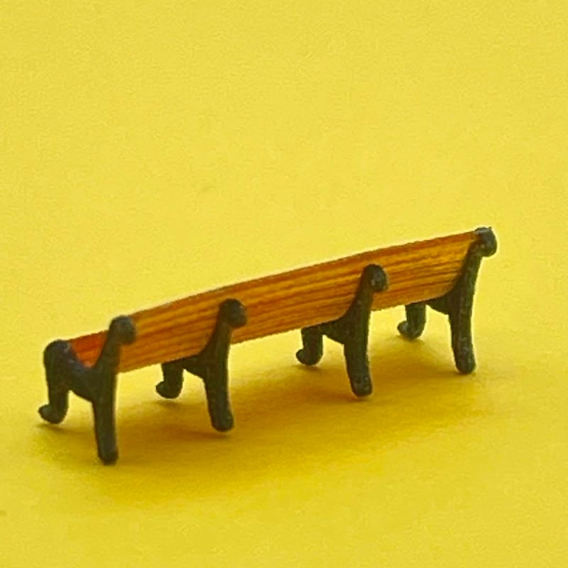Nゲージ 1/150 ベンチ ミニチュア フィギュアに 1/64より小 鉄道模型