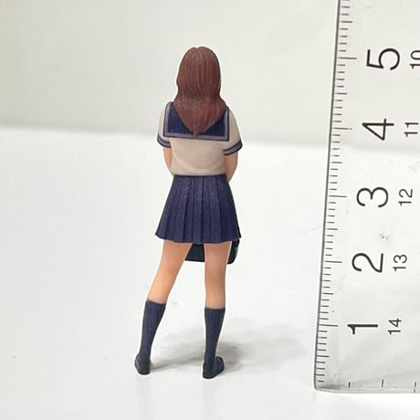 1/32 JK フィギュア　セーラー服カバン　ミニカー　ジオラマ　1/64より大