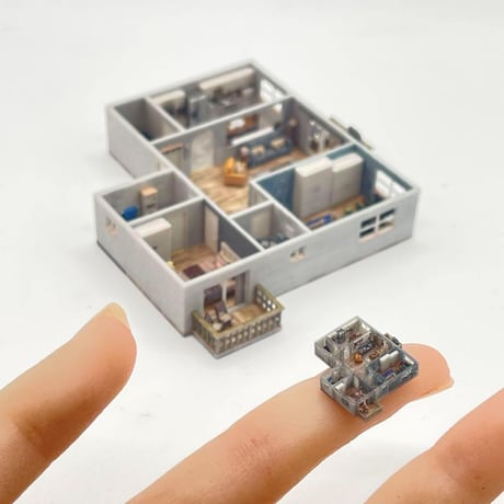 1/700 マンション　ミニチュア　住宅模型　フィギュア　1/64より小