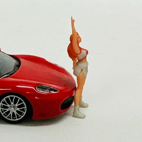 1/64 オーシャンコスモス　0004　チアリーダー　フィギュア　ミニカーに　ジオラマに
