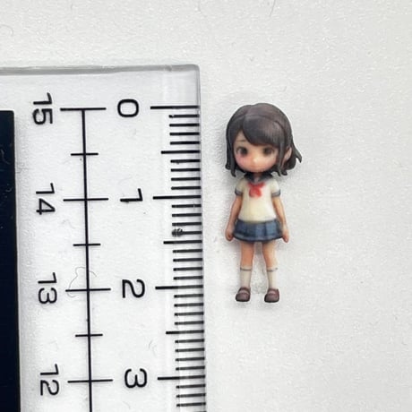 1/64 3DA-JK-001 フィギュア　女子高生　ミニカーに　完成品　ジオラマに　セーラー服　３D