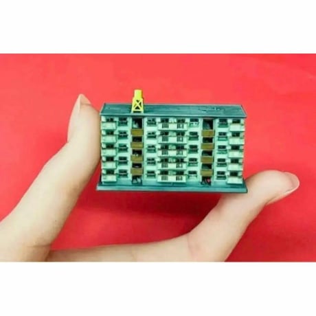 1/700団地★ミニチュア　フィギュア★リアルフィギュア　建築模型　住宅模型　ジオラマ　Nゲージより小