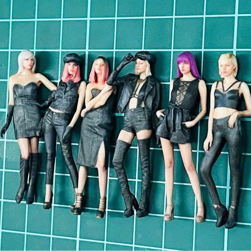 1/32☆リオナ6体☆フィギュア☆ミニカーに☆1/64より大☆ミニチュア