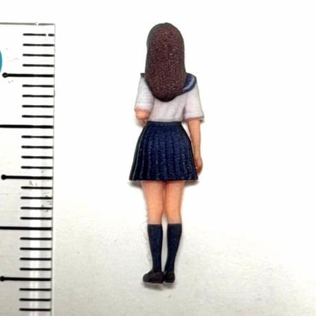 1/64 フィギュア　女子高生　セーラー服　トミカ　ミニカー　ジオラマに　3D　ミニチュア　リアルフィギュア　完成品