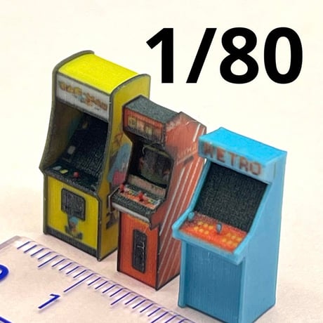 HOゲージ　ゲーム機3個　ミニチュア　フィギュア　1/64より小