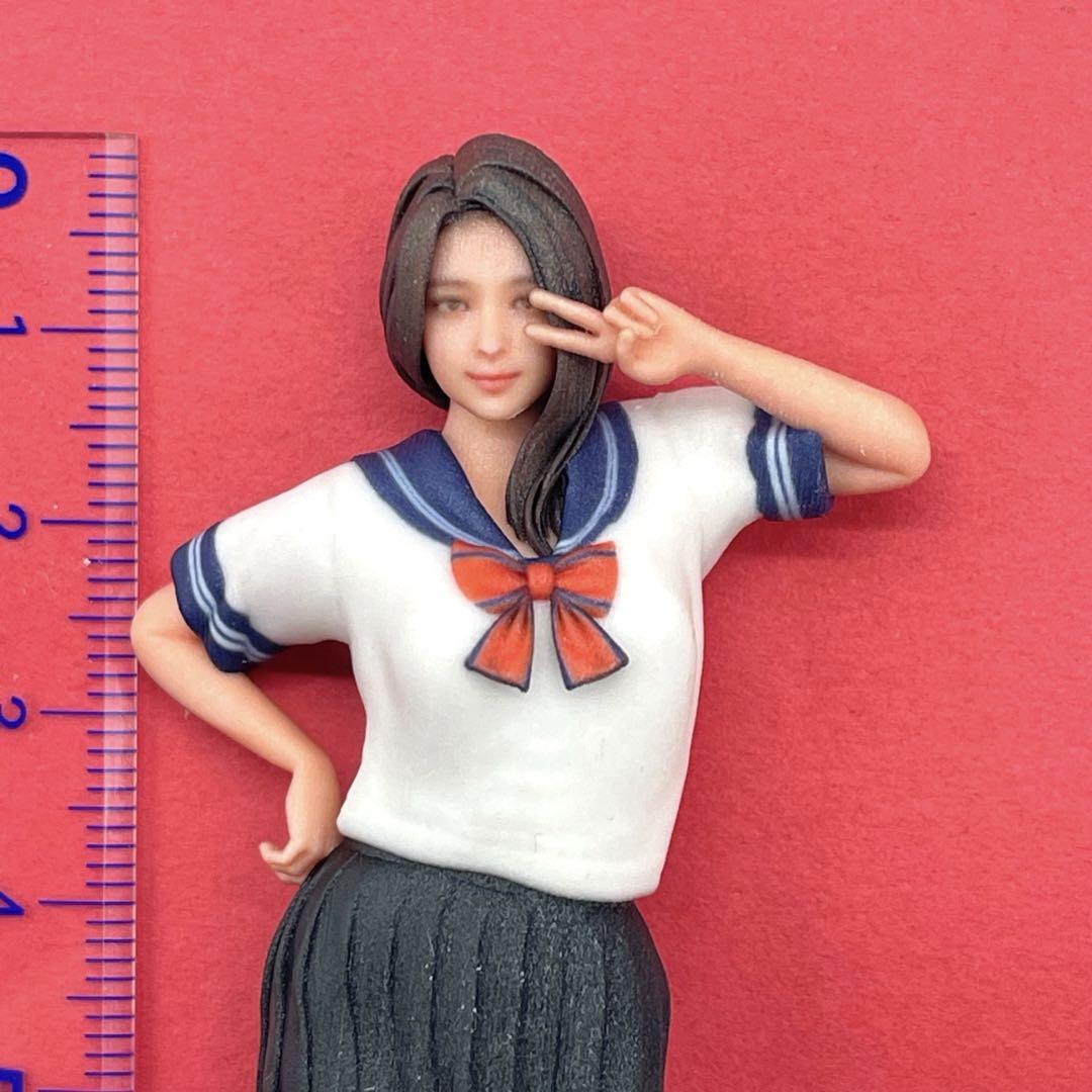 完成品 1/18 JK 5T フィギュア 女子高生 ミニカーに リアルフィギュア