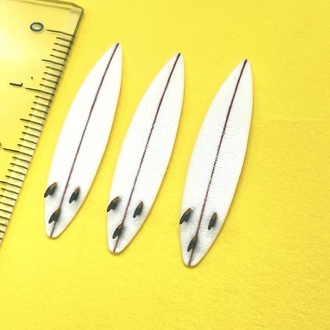 1/64 サーフボード3個 ミニチュア フィギュアに ミニカーに ジオラマに