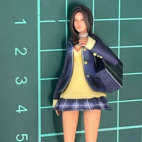 1/24 JK 制服　女子高生　フィギュア　完成品　リアルフィギュア　ミニチュアイメージ　完成品　ドールハウスに　　ミニカーに
