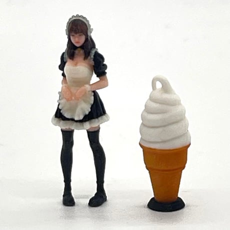 1/43 ソフトクリーム看板　ミニチュア　フィギュアに　ジオラマに　ミニカーに　ミニチュアイメージ