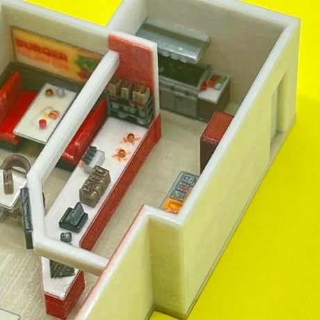 Nゲージ　ダイナー　ミニチュア　ジオラマ　フィギュア　1/64より小　住宅模型