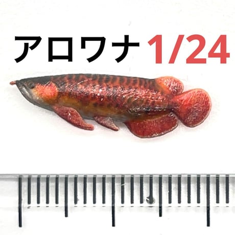 1/24 アロワナ　ミニチュア　フィギュア　完成品　ドールハウスに　3Dプリンタ