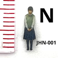 Nゲージ　JHN-001　女子高生　フィギュア　完成品　鉄道模型　ジオラマ　レイアウト　リアルフィギュア　ミニチュア　ミニチュアイメージ