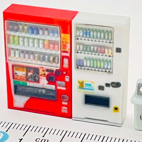 1/64 自販機2個　立体自販機　ミニチュア　フィギュアに　ジオラマ　ミニカーに