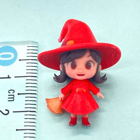 1/43 3DA-MJ-001 魔女　赤　フィギュア　美少女　ジオラマに　ミニカーに　ミニチュアイメージ