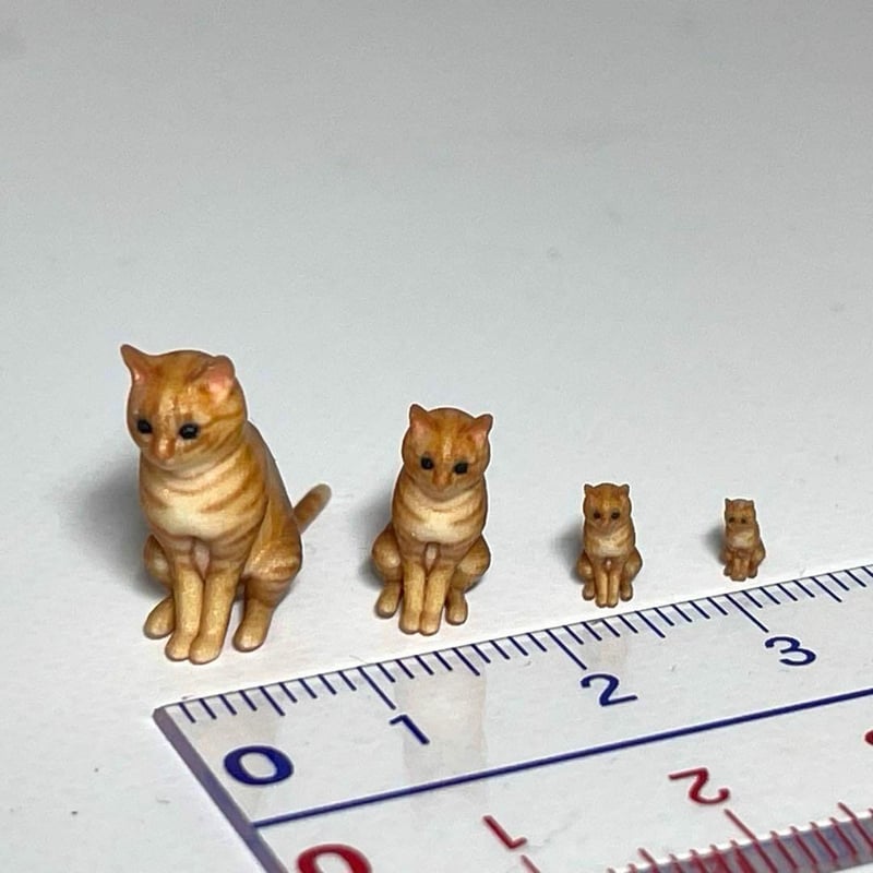 ねこ　ミニチュア 1/18 1/24 1/43 1/64 猫 ミニチュア フィギュア ミニカーに