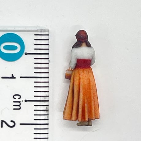 HOゲージ　フィギュア　ロングスカート女の子　ジオラマ　1/64より小
