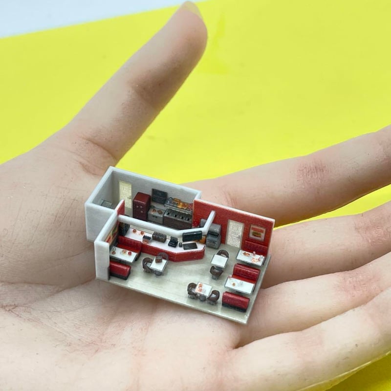 1/220 Zゲージ ダイナー ミニチュア フィギュア 1/64より小 住宅模型