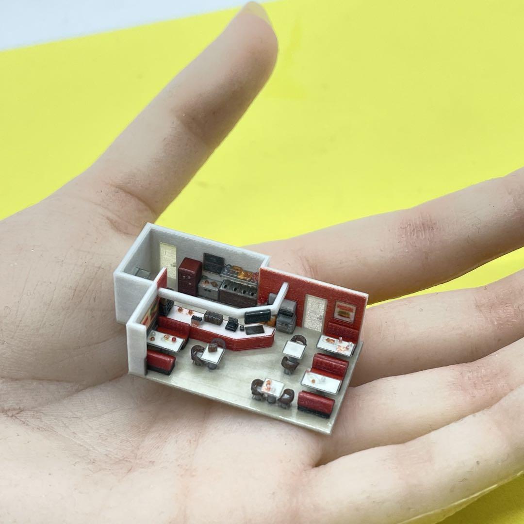 1/220 Zゲージ ダイナー ミニチュア フィギュア 1/64より小 住宅模型