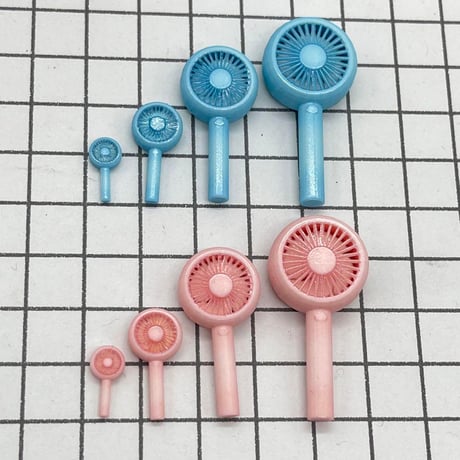 ミニチュア　ハンディファン　1/6 30mm 1/12 1/18 リカちゃんに