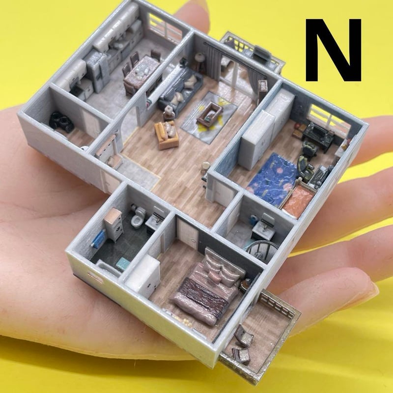 Nゲージ 住宅模型 ジオラマ ミニミニドールハウス ドールハウス