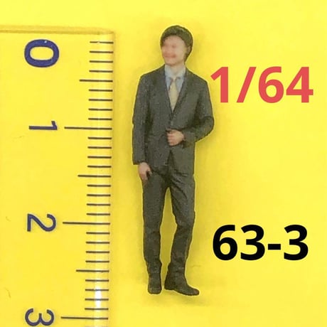 1/64 63-3 男性　フィギュア　完成品　ミニチュア　ミニカーに　ジオラマに