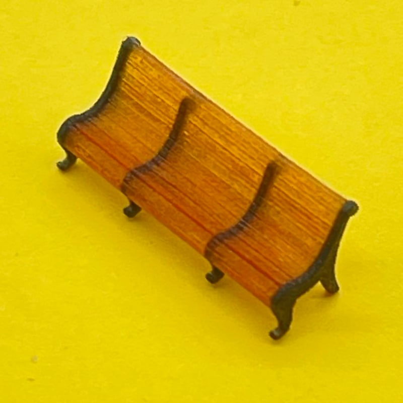 Nゲージ 1/150 ベンチ ミニチュア フィギュアに 1/64より小 鉄道模型