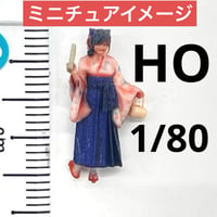 HOゲージ　袴　卒業式　フィギュア　鉄道模型　ジオラマ　1/64より小
