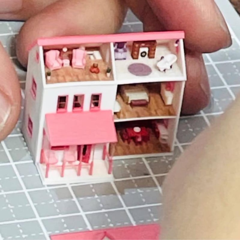 ミニチュア ドールハウス ミニミニドールハウス リカちゃんに 完成品