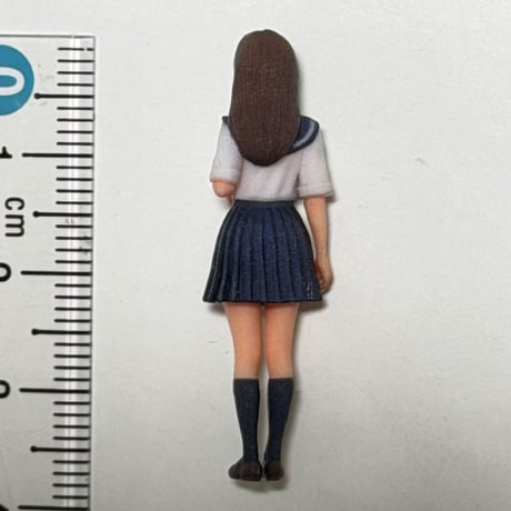 1/43 フィギュア　女子高生　セーラー服　ミニカー　ジオラマ　ミニチュアイメージ　リアルフィギュア　３Dフィギュア　ミニチュア