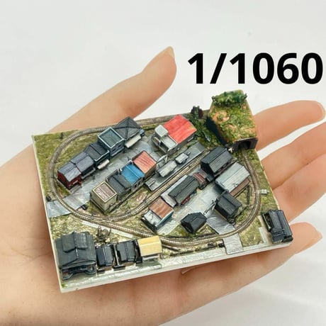 Nゲージより小！★ミニミニ鉄道模型★ジオラマ★フィギュアに★1/64より小 ミニミニ鉄道模型 ジオラマ 鉄道模型 Nゲージより小 フィギュア 1/64