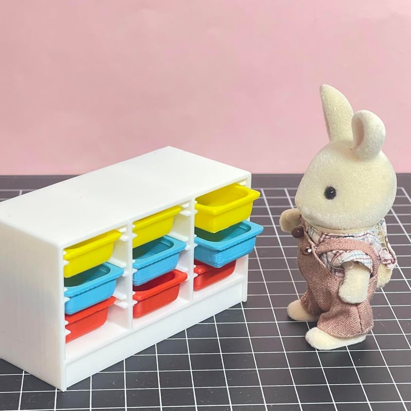 ミニチュア キッズ棚 ドールハウスに シルバニアに 完成品 リーメント