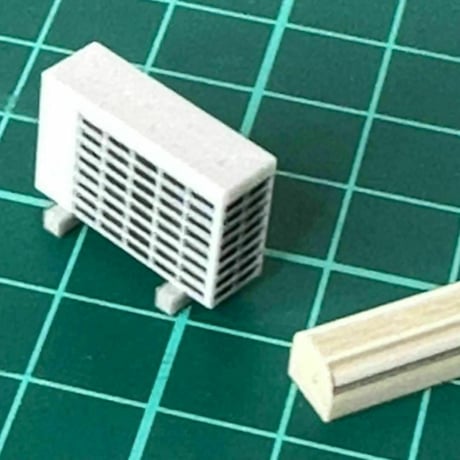 1/43 エアコン＆室外機　ミニチュア　ミニカーに　フィギュアに　ジオラマ　３Dプリント
