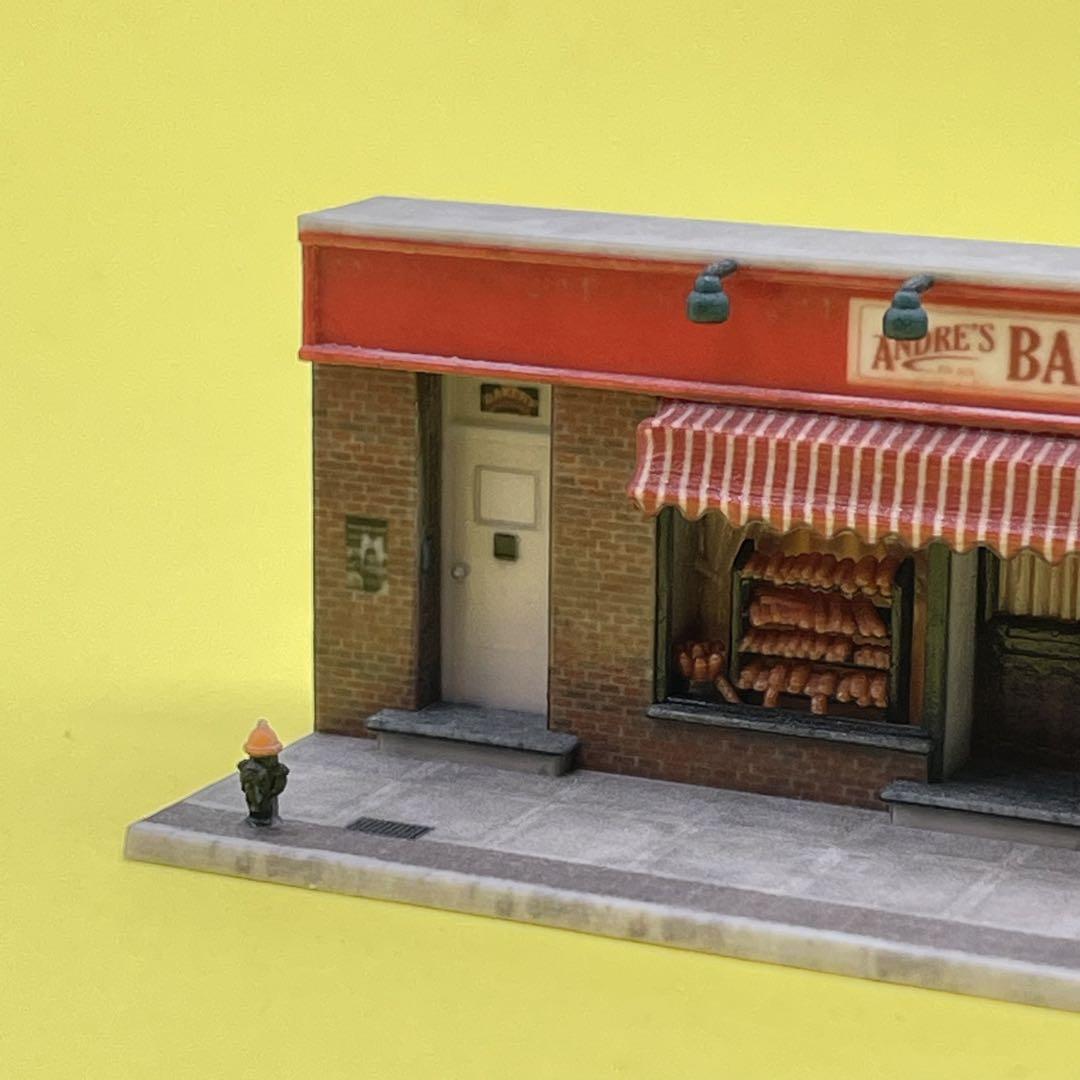 Nゲージ　パン屋　ミニチュア　建物　ジオラマ　フィギュアに　1/64より大 Nゲージ パン屋 ミニチュア 建物 ジオラマ フィギュアに