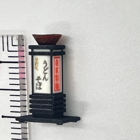 HOゲージ　そば屋　看板　ミニチュア　フィギュア　1/64より小　鉄道模型