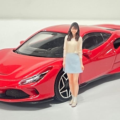 1/43 可愛いお姉さん　フィギュア　ミニカーに　1/64より大　ジオラマ