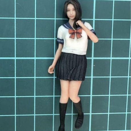1/18★JK5★女子高生★フィギュア★リアルフィギュア★ミニカーに★ミニチュアイメージ　リアルフィギュア　完成品　ドールハウスに　ジオラマに　３D