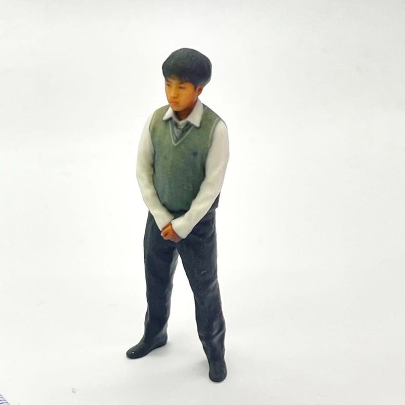 1/43 男子学生　フィギュア3体　完成品　ミニチュア　1/64より大 1/43 JK 体操服 フィギュア3体 完成品 1/64より大 ミニカーに