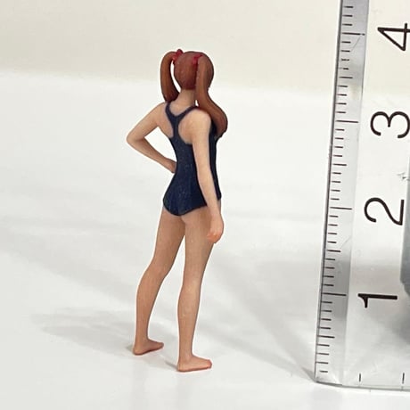 1/43 フィギュア　ツインテール　水着　1/64より大　ミニカーに　ジオラマ