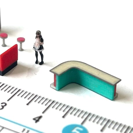 完成品　Nゲージ　1/150  ダイナーセット　フィギュアに　鉄道模型　ジオラマ　レイアウト　ミニチュア