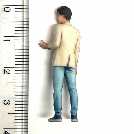 完成品　1/48 107-4 男性　フィギュア　ミニカーに　リアルフィギュア　ミニチュア　ミニチュアイメージ　ミニカーに