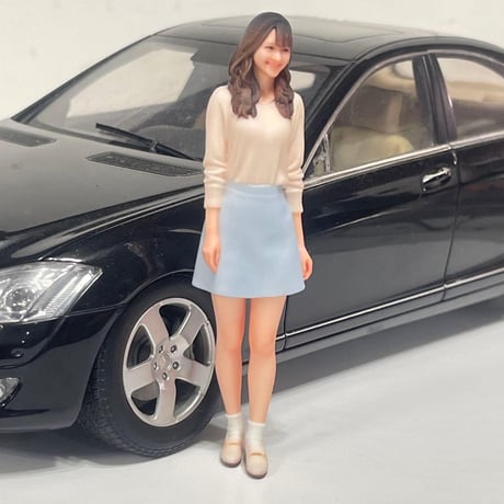 1/18 可愛いお姉さん　フィギュア　完成品　ミニカーに　1/64より大