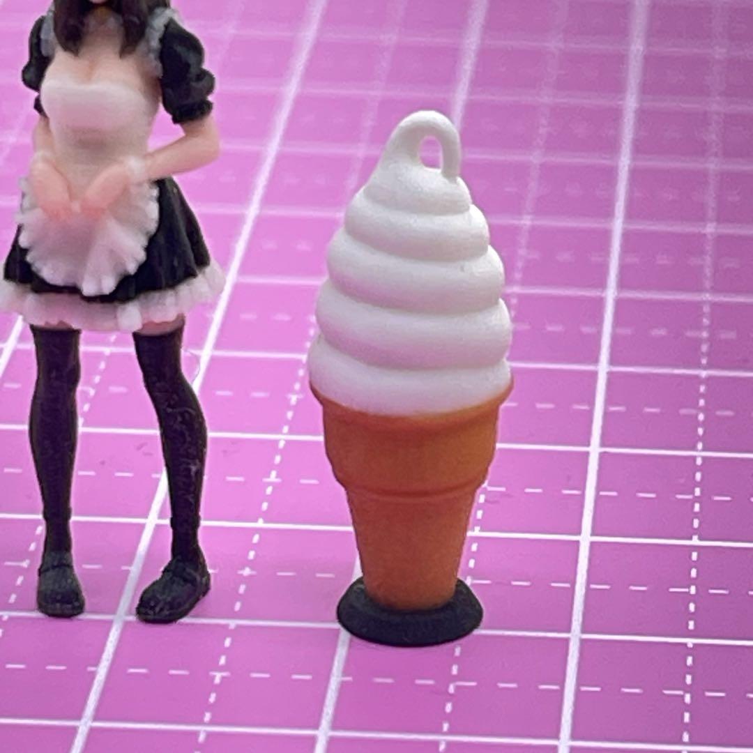 1/43 ソフトクリーム看板 ミニチュア フィギュアに ジオラマに