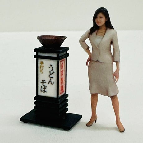 1/43 看板　うどん　そば　ミニチュア　フィギュアに　ジオラマ　フィギュアに