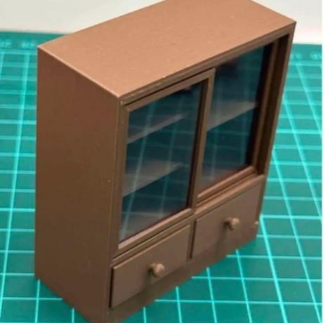 ミニチュア　食器棚　ドールハウスに　フィギュアに　家具　リーメントに