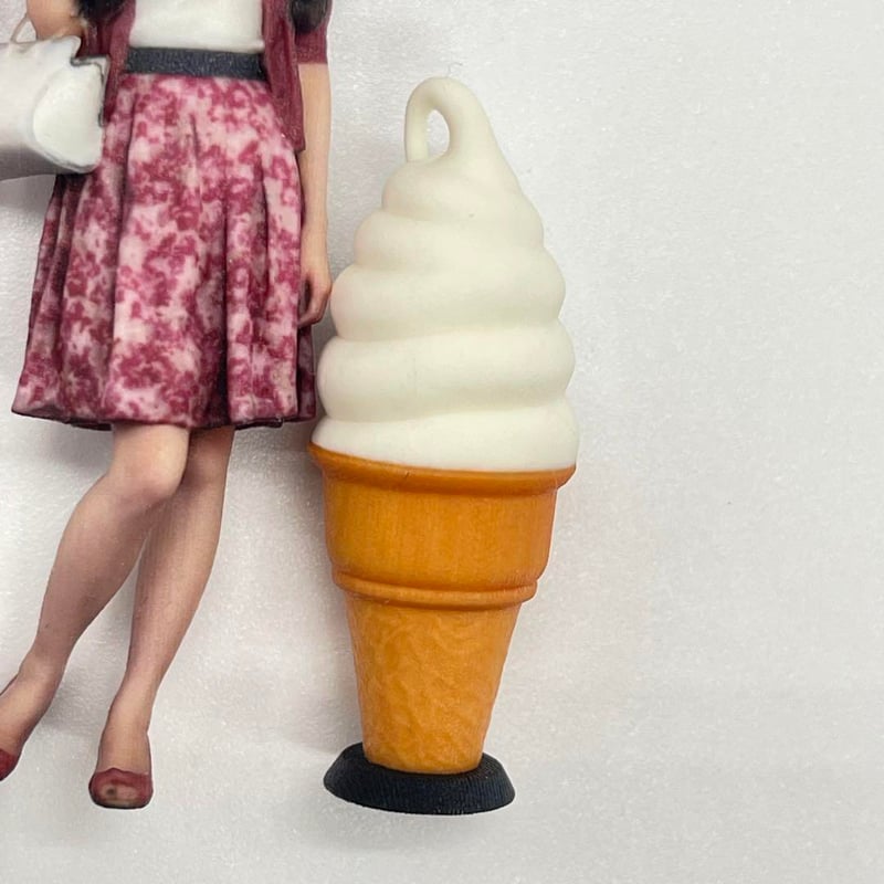 1/24 ソフトクリーム看板 ミニチュア フィギュアに 1/64より大
