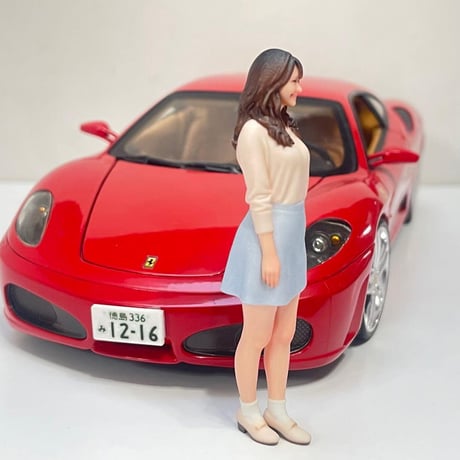 1/18 フィギュア　可愛いお姉さん　ミニチュア　ミニカーに　1/64より大