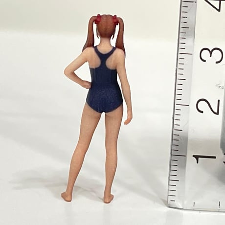1/43 フィギュア　ツインテール　水着　1/64より大　ミニカーに　ジオラマ