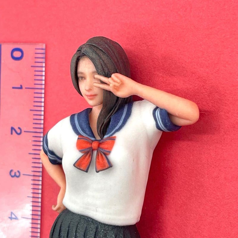 完成品 1/18 JK 5T フィギュア 女子高生 ミニカーに リアル